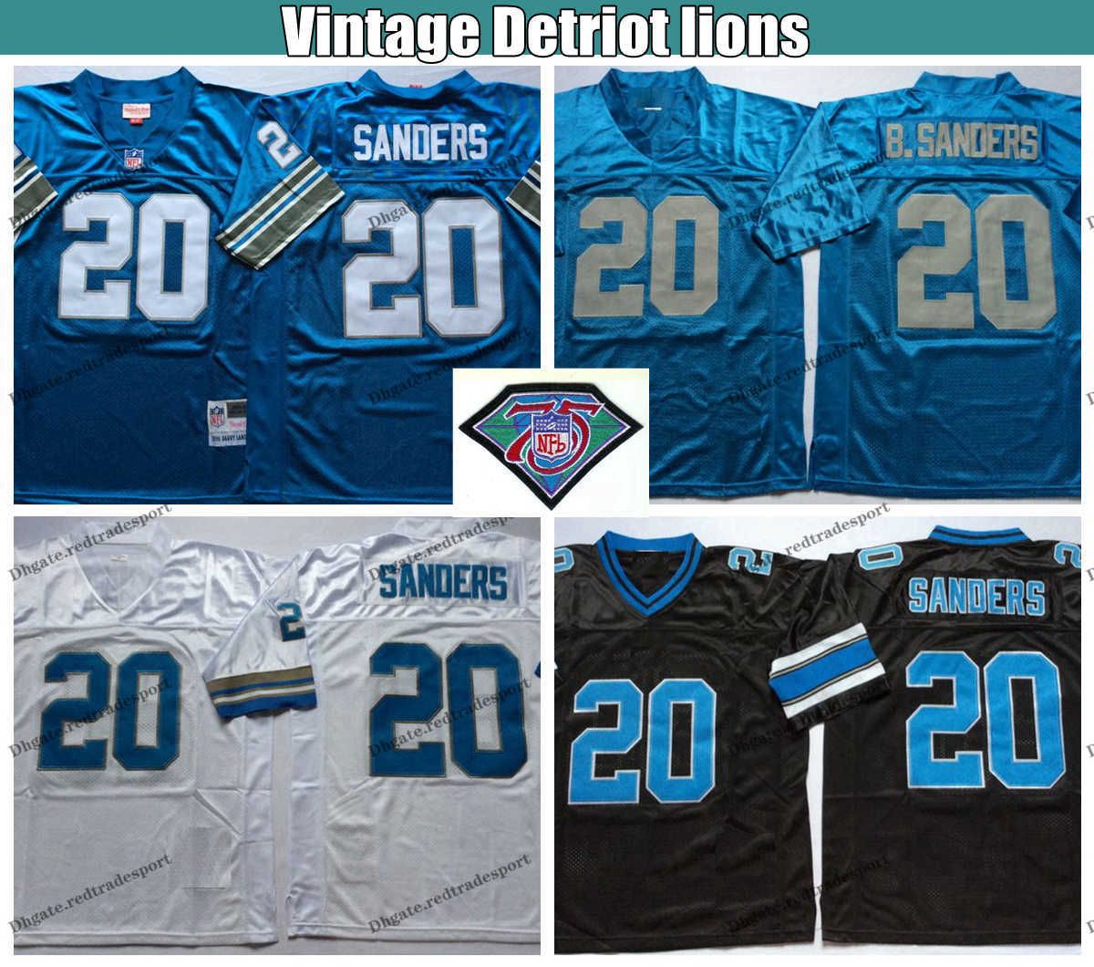 barry sanders stitched jersey