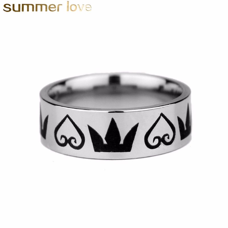 anillo de acero inoxidable anillo de pareja corona anillo de acero inoxidable anillo de pareja corona