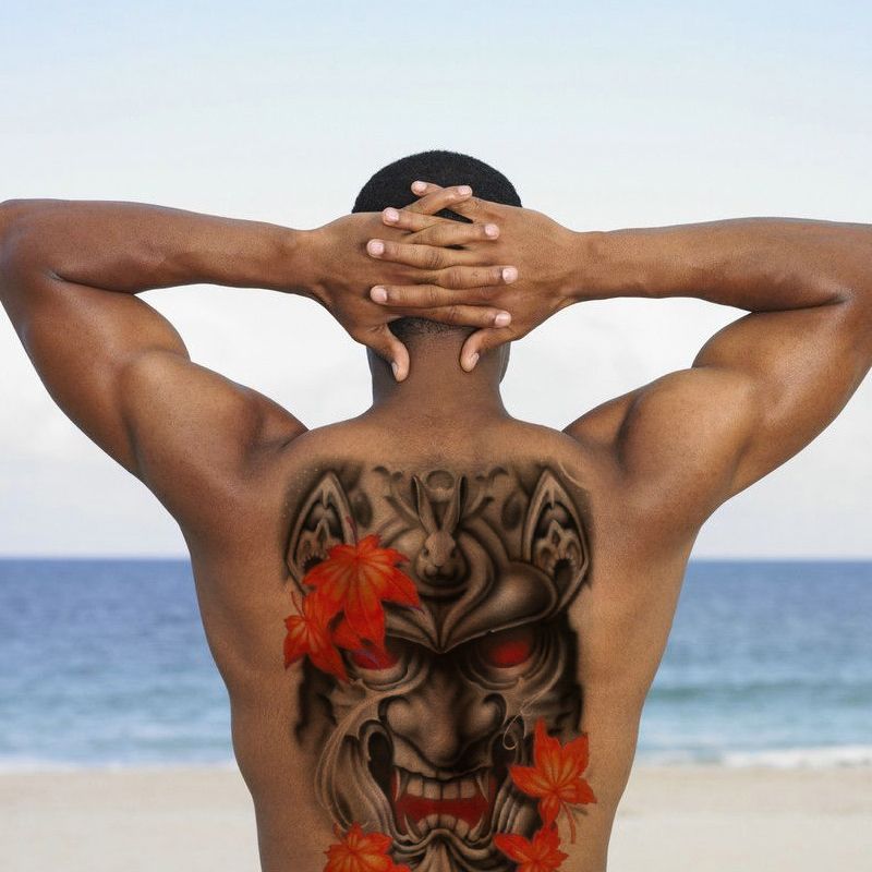 Big Large Devil Decal Temporary Body Art Tattoo Sticker Maple Leaf Rabbit Design Full Back Cool Waterproof for Men Female Tattoo Beauty Gift Big Large Devil Decal Temporary Body Art Tattoo Sticker Maple Leaf Rabbit Design Full Back Cool Waterproof for Men Female Tattoo Beauty Gift