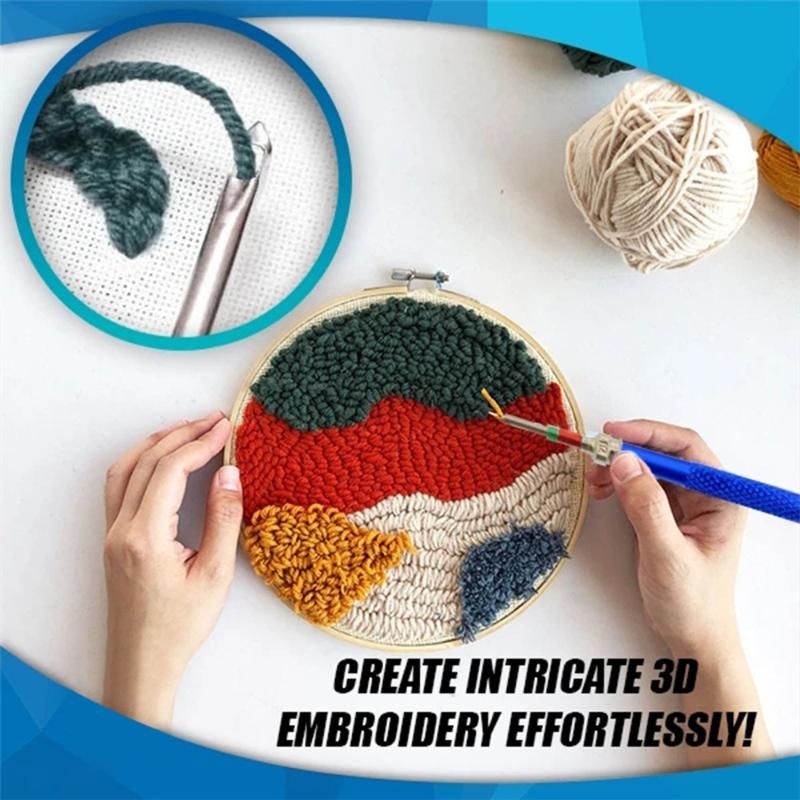 8pcs Embroidery Pen Pin Knitting Sewing Crafts Tools Threader Punch Needle Set 8pcs Embroidery Pen Pin Knitting Sewing Crafts Tools Threader Punch Needle Set