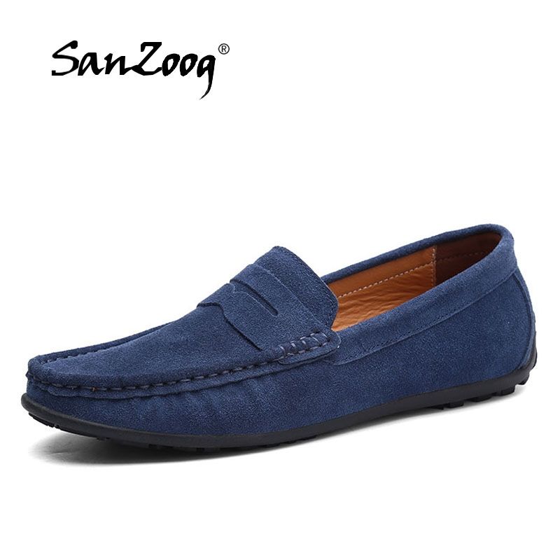 mocasines azules hombre