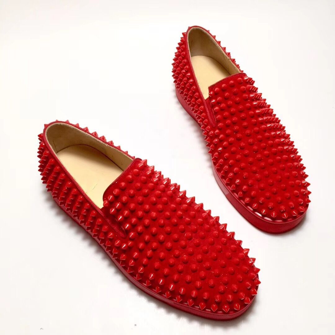 red bottom loafers womens