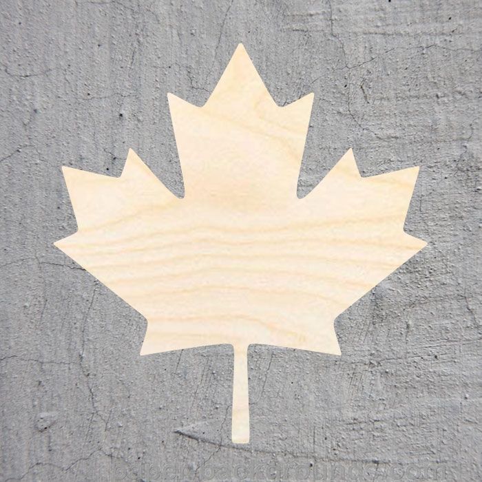 Canada Maple Leaf Unfinished Wood Shape Piece Cutout for DIY Craft Projects Canada Maple Leaf Unfinished Wood Shape Piece Cutout for DIY Craft Projects
