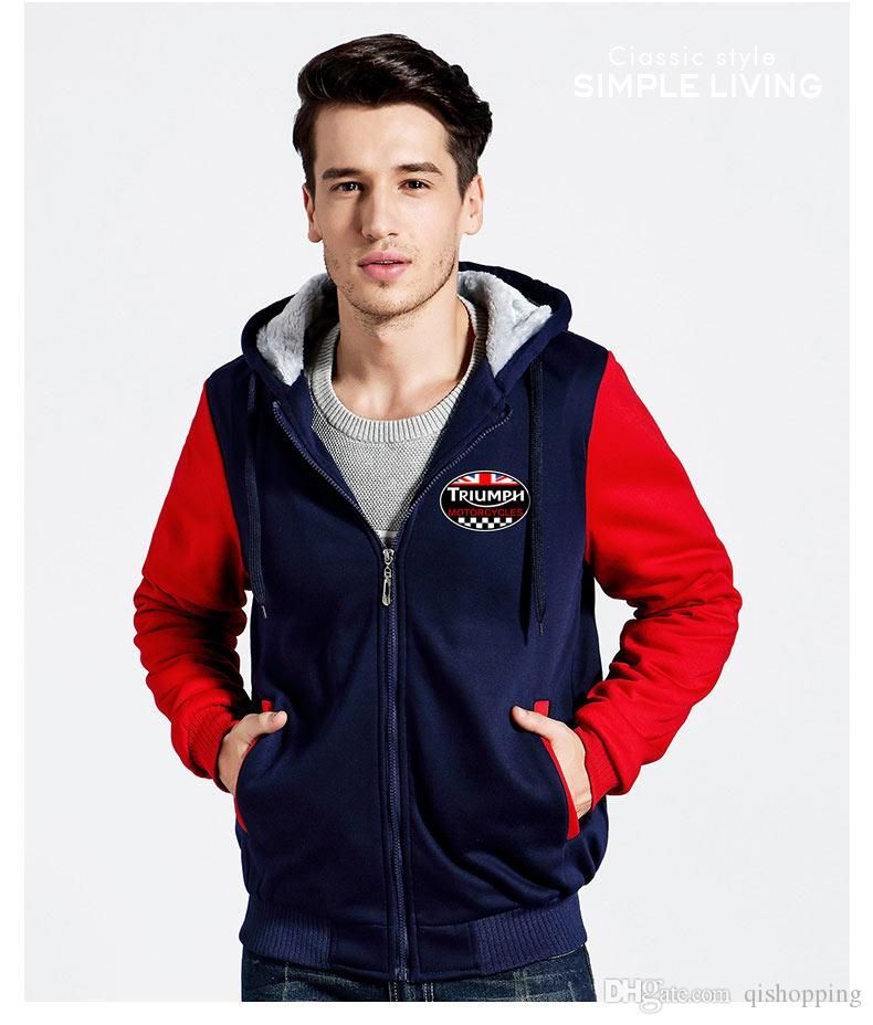 Triumph Motorcycles Hoodie Winter Fleece Sweatshirt Full-Zip Coat Warm Jacket Triumph Motorcycles Hoodie Winter Fleece Sweatshirt Full-Zip Coat Warm Jacket