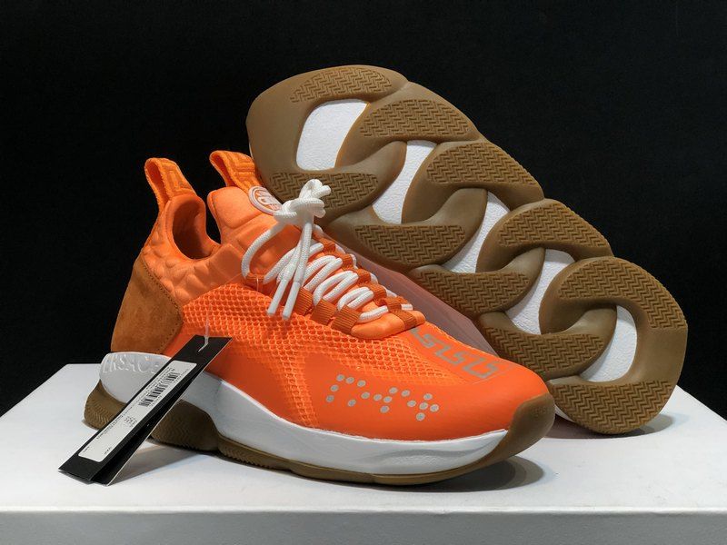 orange versace sneakers