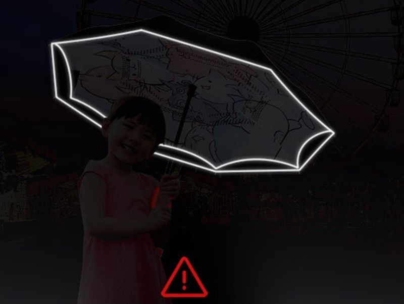 Double Layer Inverted Inverted Umbrella Is Light And Sturdy Sweet Babies Doodle Pattern Babies Reverse Umbrella And Windproof Umbrella Edge Night Ref