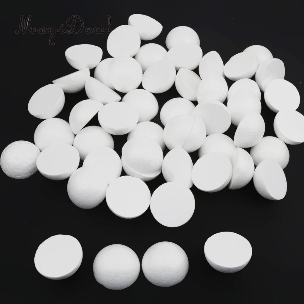 50 Pcs Half Round Styrofoam Polystyrene Foam Balls Sphere Kids Painted DIY Craft 50 Pcs Half Round Styrofoam Polystyrene Foam Balls Sphere Kids Painted DIY Craft