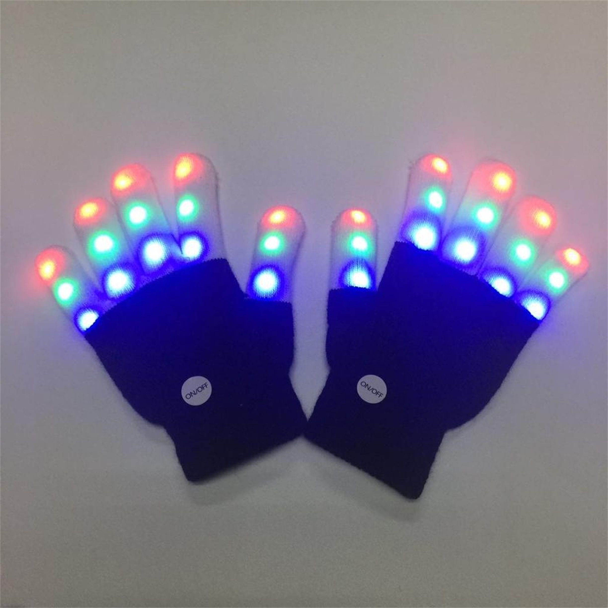 Useful LED Light Beam Gloves Flashing Rave Finger Up Lighting Party Glow Work CA