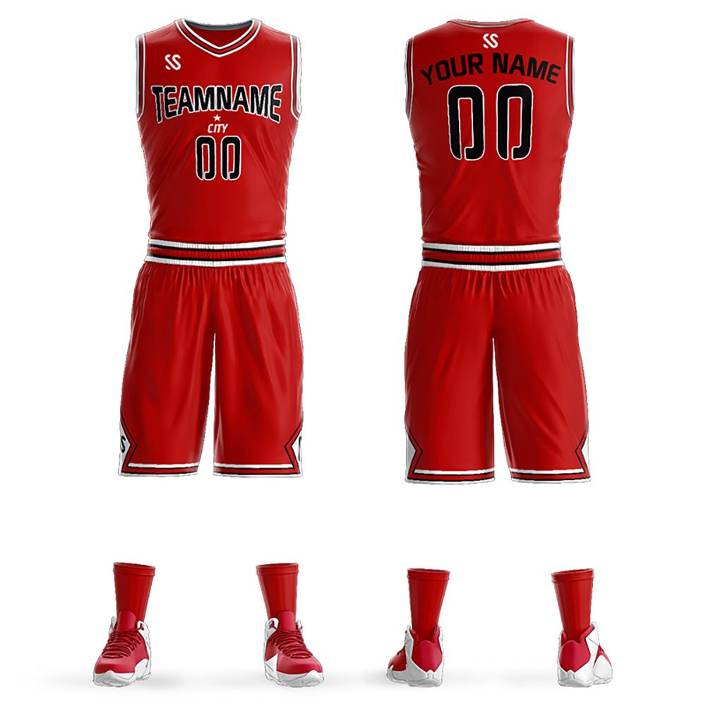 New Men Sport Running Printed Basketball Shirt Set Short Sleeve Basketball Training Suit Jerseys