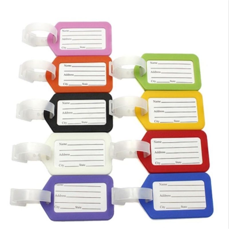 plastic luggage labels