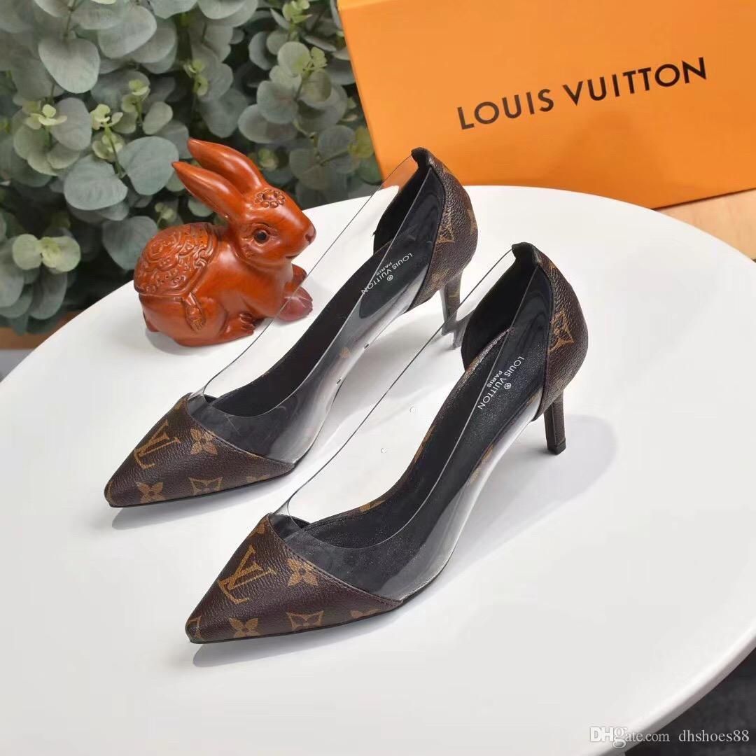 Compre Altura Do Salto Mulheres 6.5cm Moda Impresso Saltos Altos De Cristal  Sandálias Sapatos De Casamento Festa De Fivela Sexy Do Verão Sandálias Cor  Sólida De Salto Alto Barato | Entrega Rápida