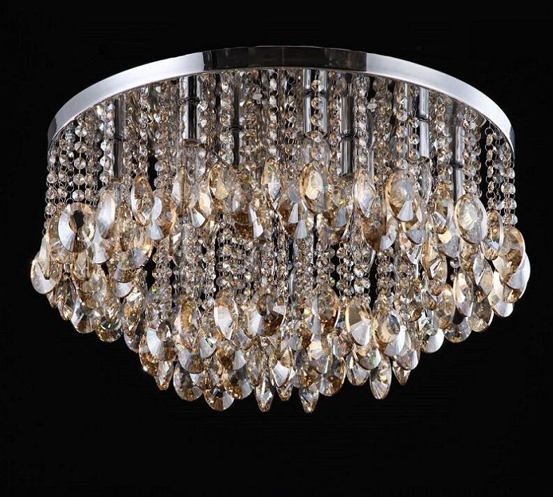 2019 50cm Flush Mount Modern Ceiling Lights K9 Crystal Ceiling Lamp Bedroom Lamp Living Room Lights Fashion Ceiling Lighting Crystal Myy From