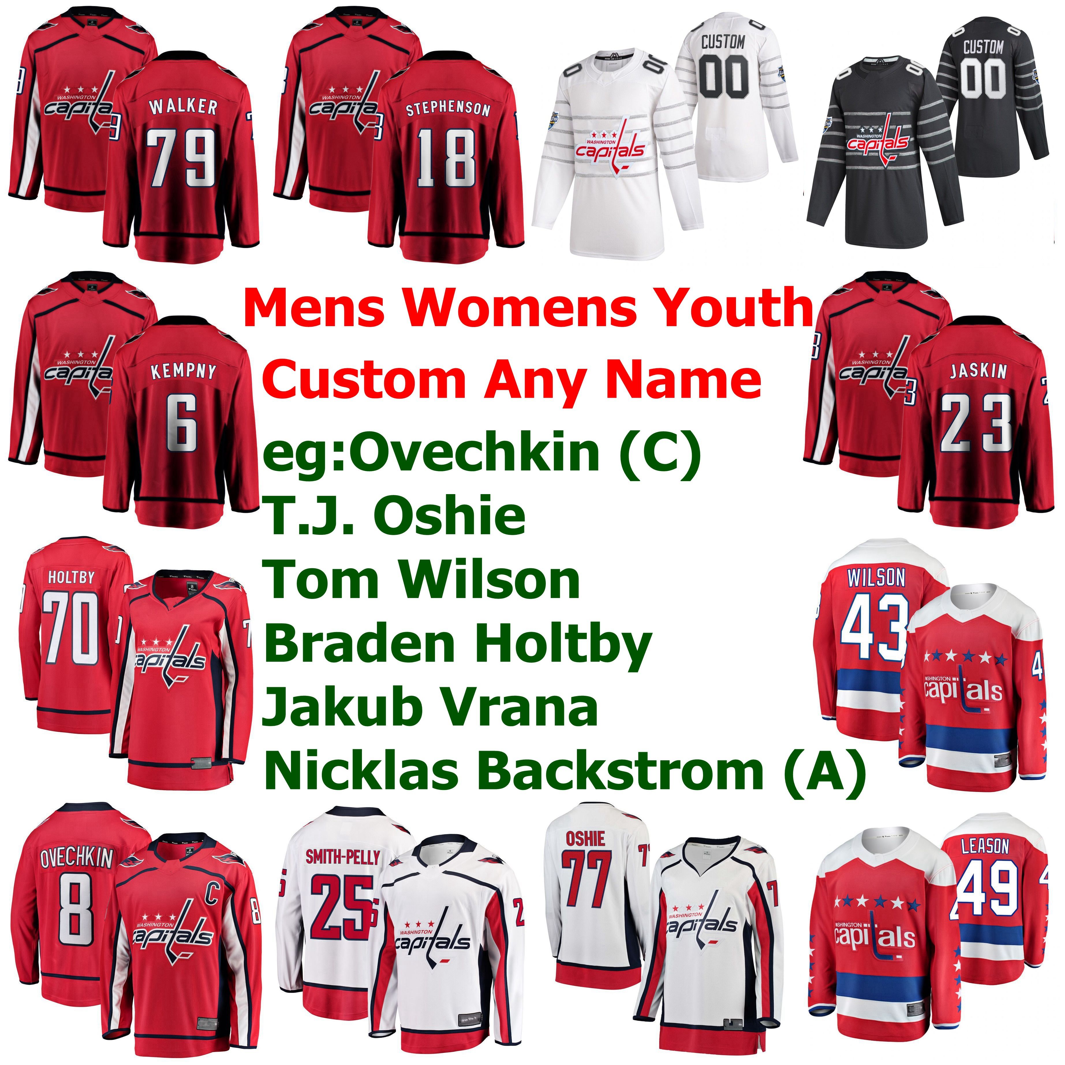 2021 S 6XL 2020 All Star Washington Capitals Jerseys Alex Ovechkin