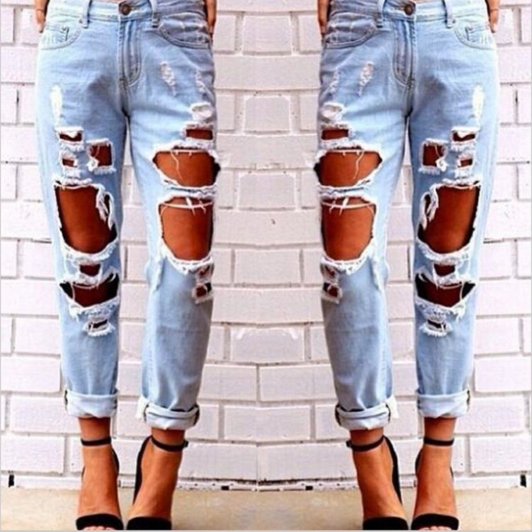 distressed jeans stretch