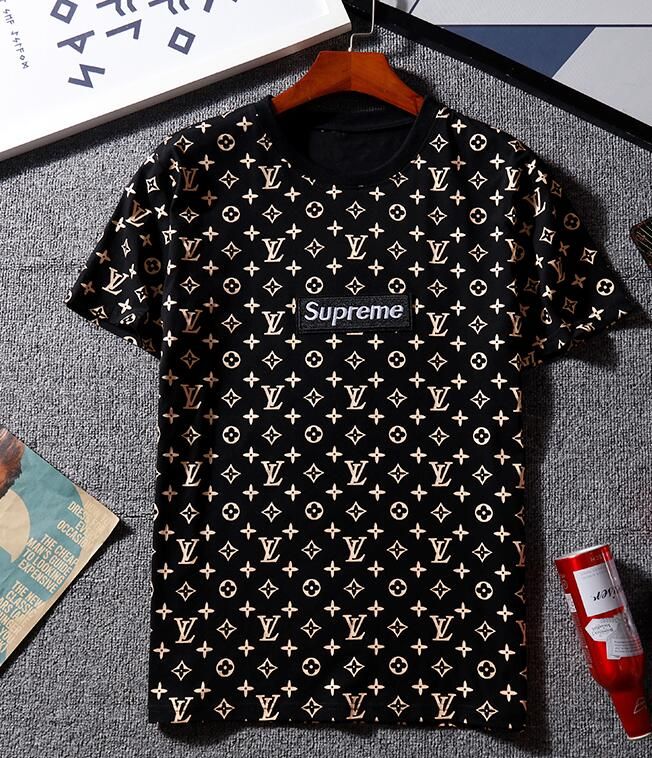 supreme lv t shirt black