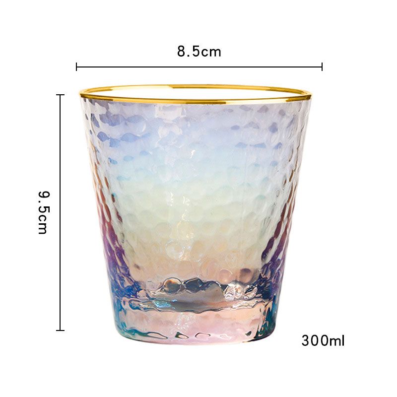 Coloré moyen court Tumbler - jante d'or