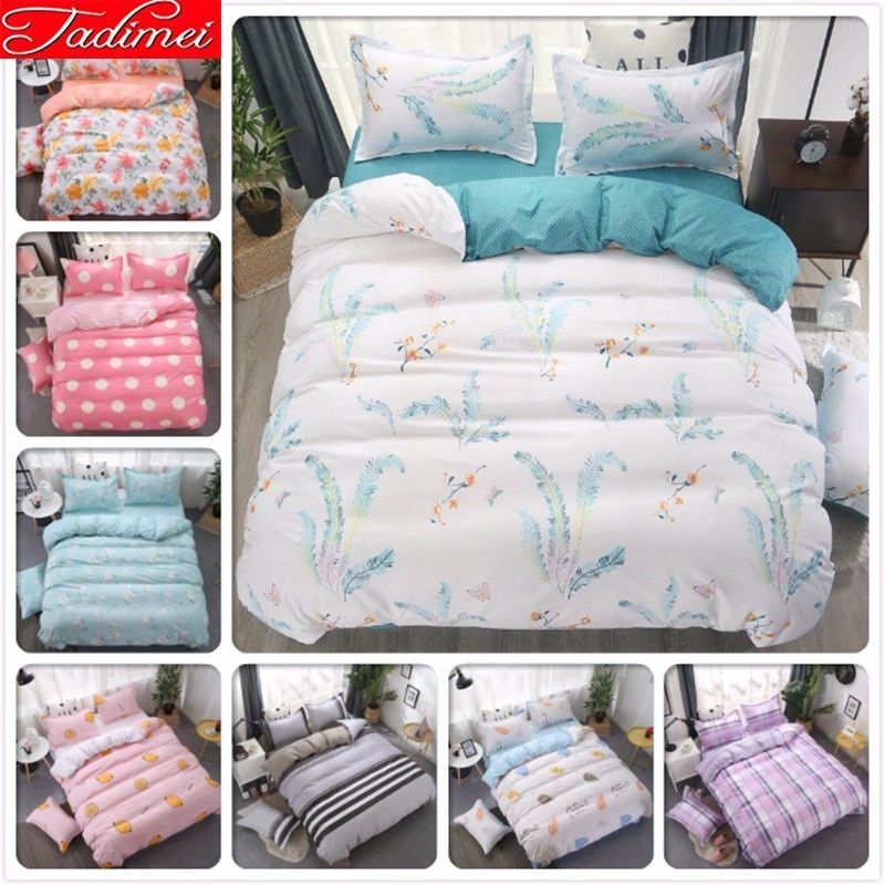 Double Side Duvet Cover Bedding Set Adult Kids Child Soft Cotton