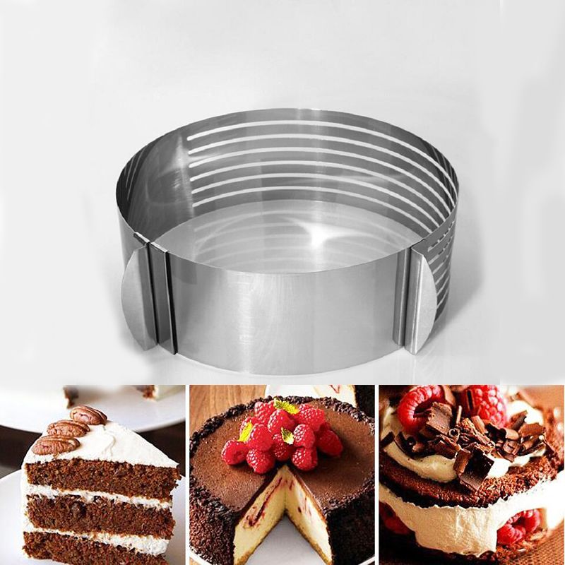 2021 Adjustable 16 20cm Cake Cutter Slicer Stainless Steel Round Bread