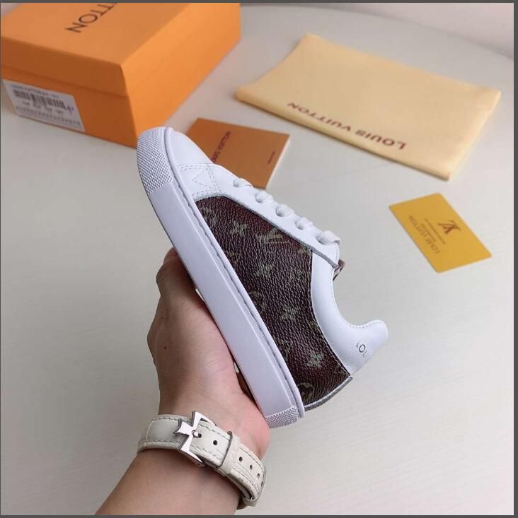 New&#13;LV Kids Shoes Skateboard 2020 Brand Breathable Sports Running Shoes Leather Lace Up Sneakers Outdoor Flat Soled Sneakers From Fangkou, $78.76 | DHgate.Com
