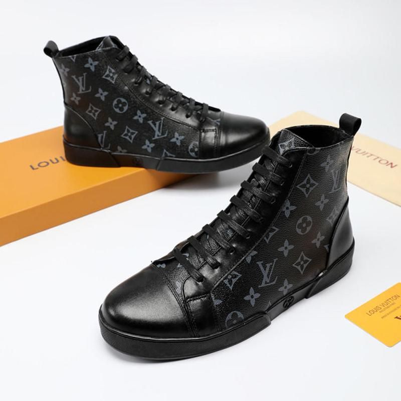 Louis Vuitton LV zapatos para hombre Botas Zapatos vierten Moda Botas zapatillas de deporte de lujo Zapatos de Hombre Hombres Casual con la caja A