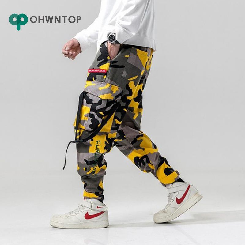 Mens Pants Harem Camouflage Men Cargo 