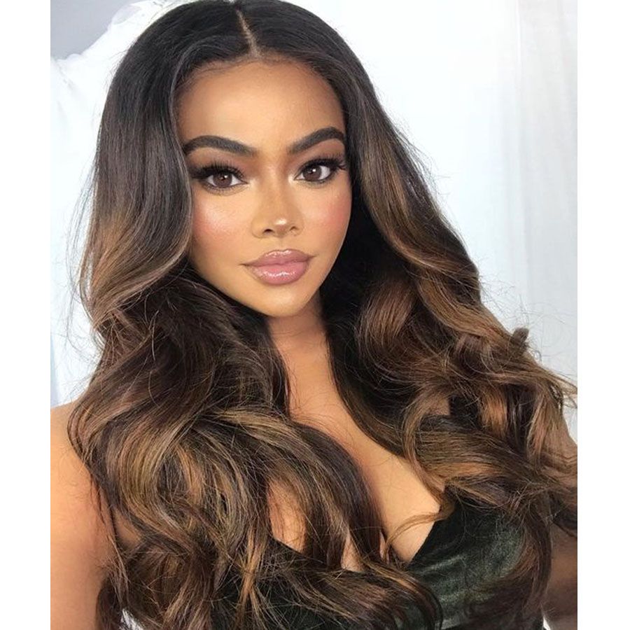 Pre Plucked Full Lace Human Hair Wigs With Baby Hair Peruvian 360