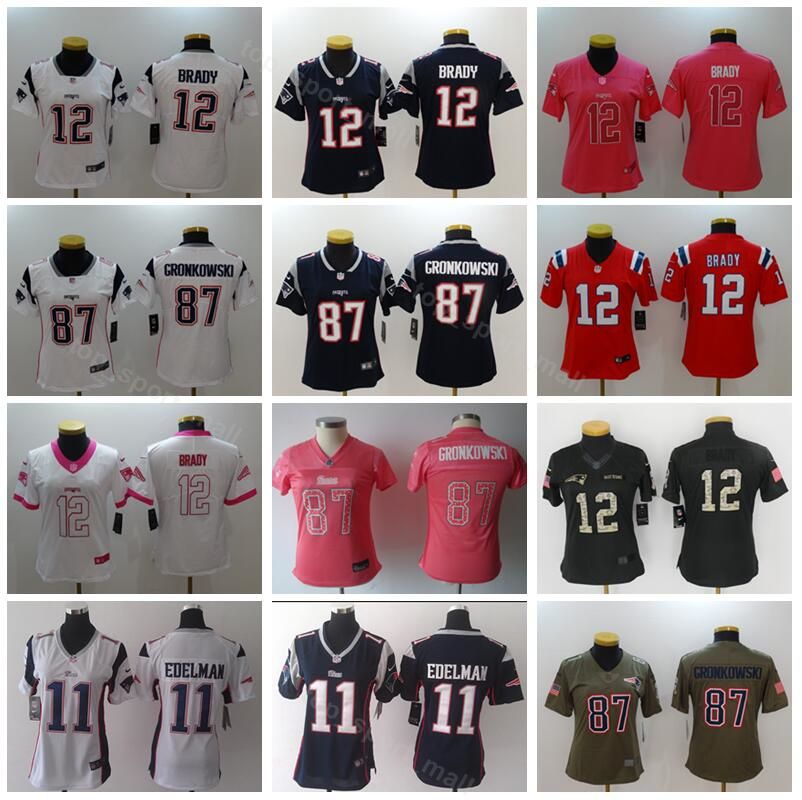 pink and white tom brady jersey