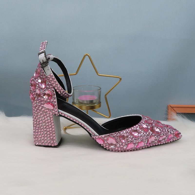 baby pink high heel shoes