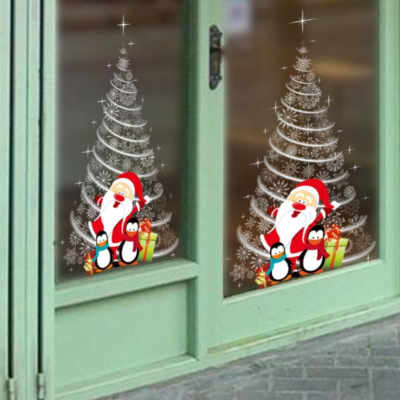 Natal Adesivos de parede DIY Loja Janela / Porta / Wall Decoaration vidro colar decoração de Natal para Natal Adesivos de parede DIY Loja Janela / Porta / Wall Decoaration vidro colar decoração de Natal para