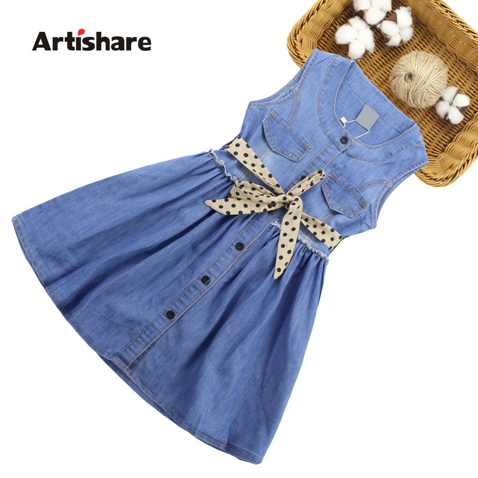 denim frock for girls