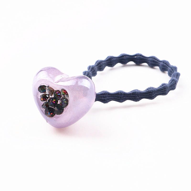 Love Rhinestone Girls Hair Ties Kids Hair Scrunchies Girls