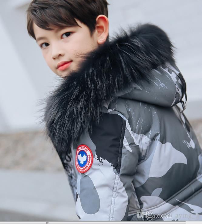 2019 New Winter Childrens Down Jacket Boys Big Childrens Clothing