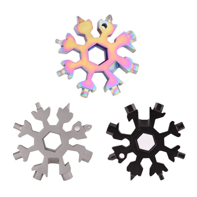 18-in-1 Stainless Steel Multi-Tool Outdoor Camping Snowflake Screwdriver Supply