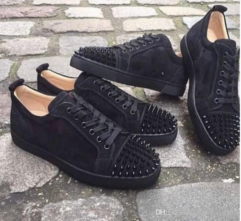 black suede red bottoms