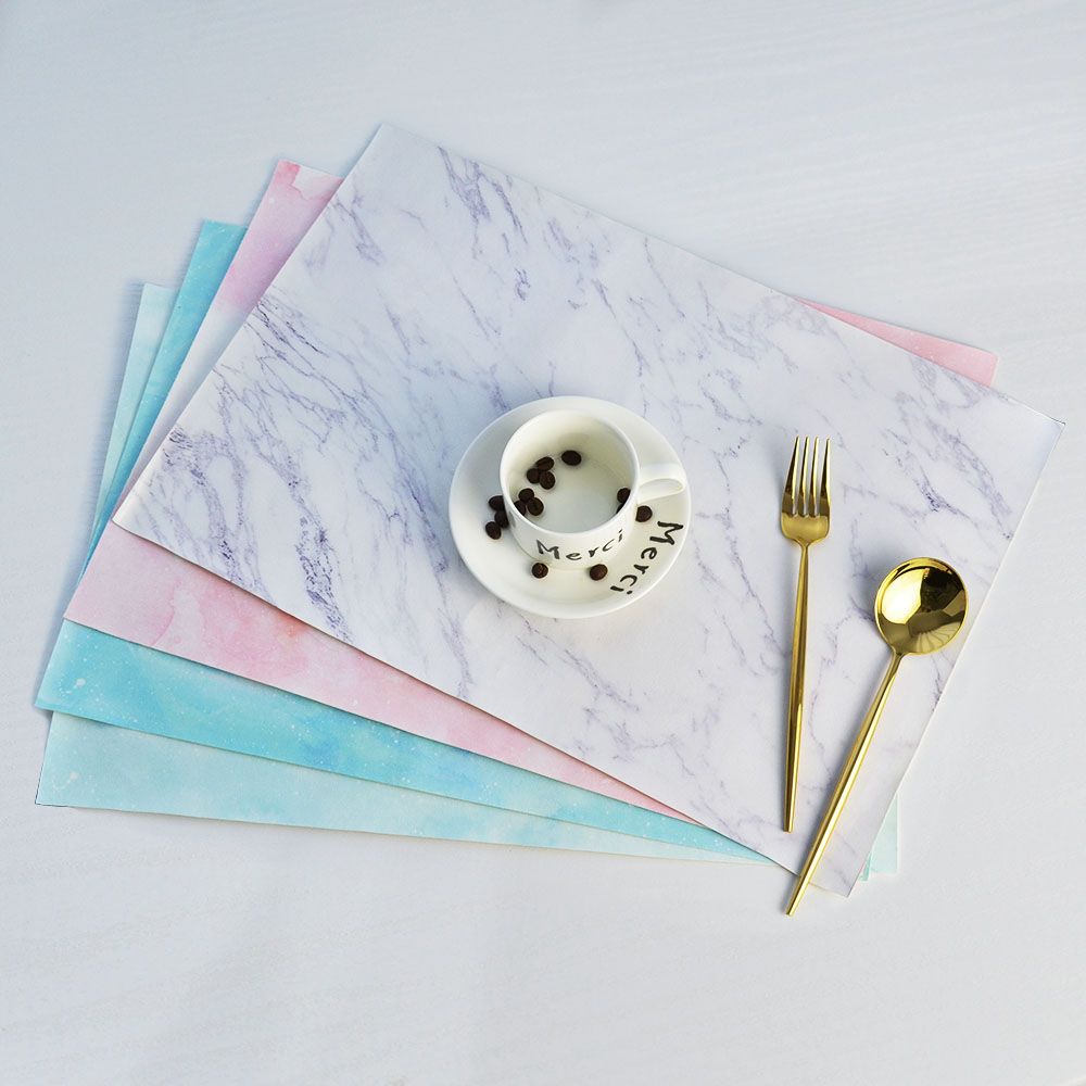 2019 Creative Pu Leather Placemat For Kitchen Table Marble Pattern