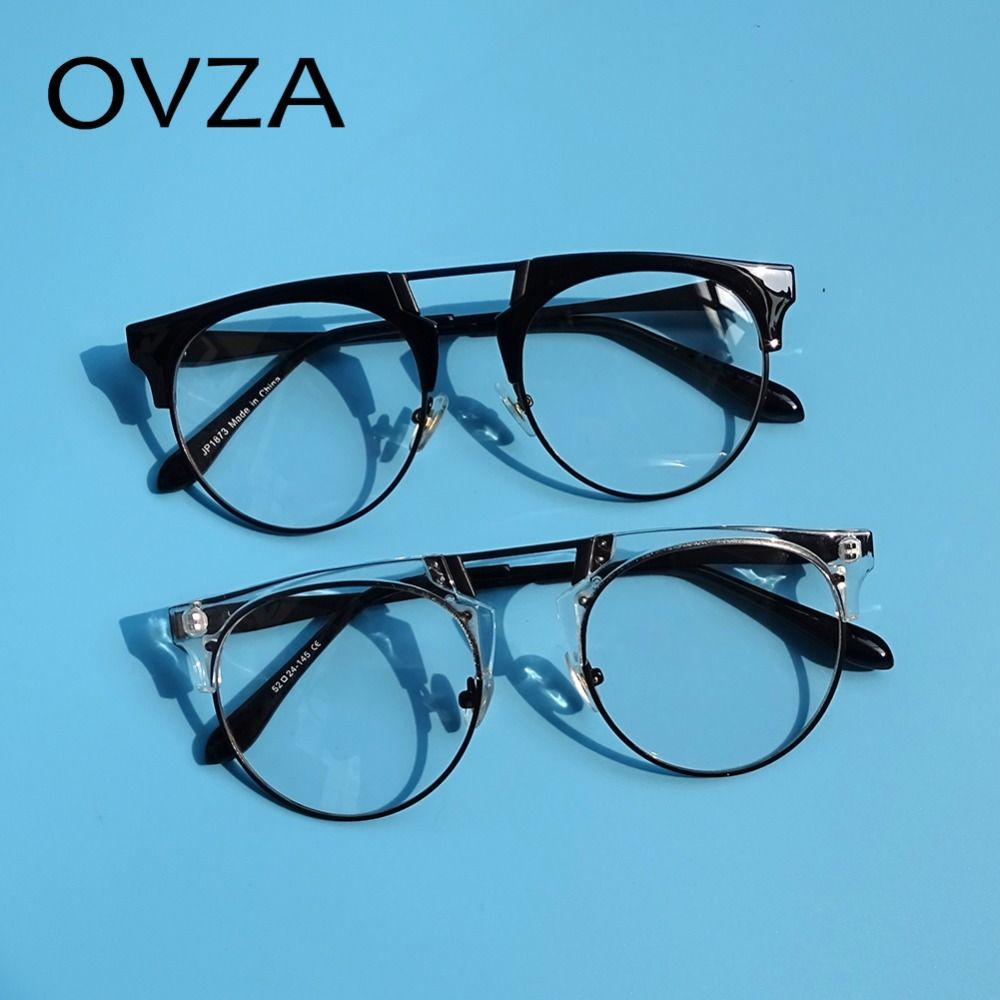 Al por mayor-OVZA 2019 la más manera ópticos Hombres marco transparente Lentes P. mujeres