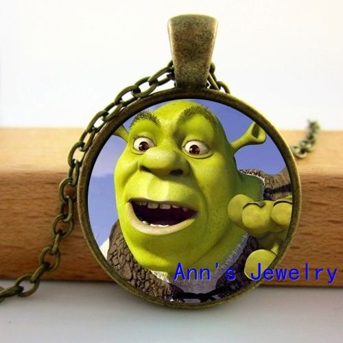 Nuevos Pendientes De Colgante De Oro De Estilo Retro Shrek 
