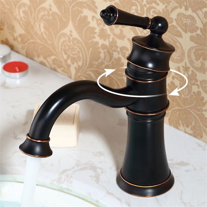 2020 Classic Victorian Style Single Hole Bathroom Sink Faucet