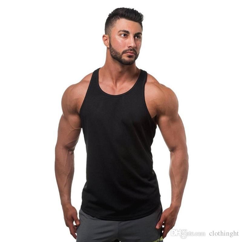 2021 Wholesale Cotton Gym Tank Top Mens Bodybuilding Stringer Tops ...