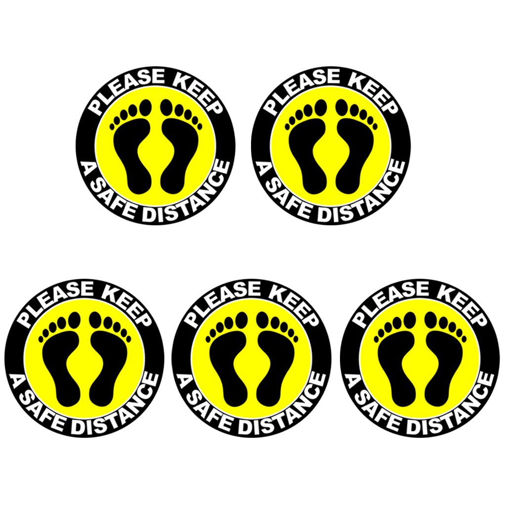 Social Apart Stand Here Sign Safety Distance Distancing Floor Decal Sticker Stop