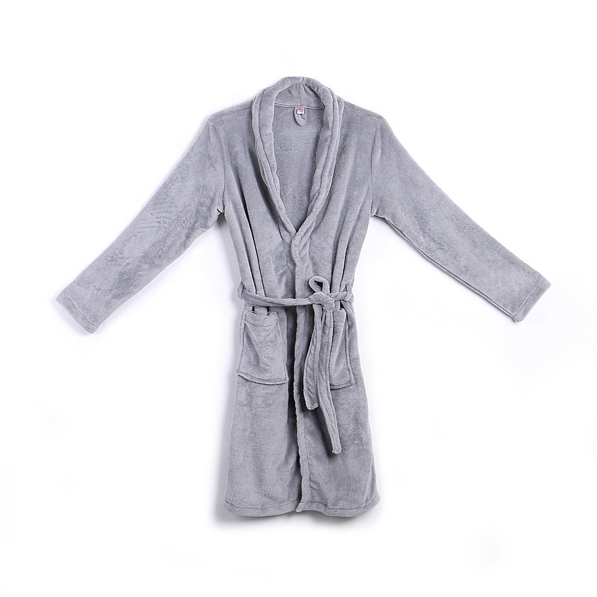 Men/'s Long Sleepwear Robes Shawl Collar Coral Fleece Bathrobe Spa Pajamas Soft