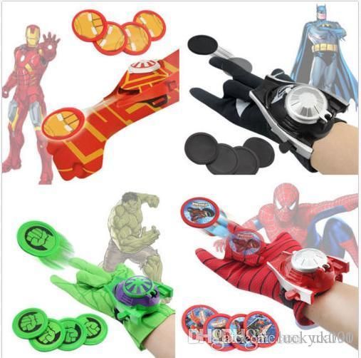 Kids Boys Superhero Launchers Gloves Batman Spiderman Cosplay Prop Toys Gifts
