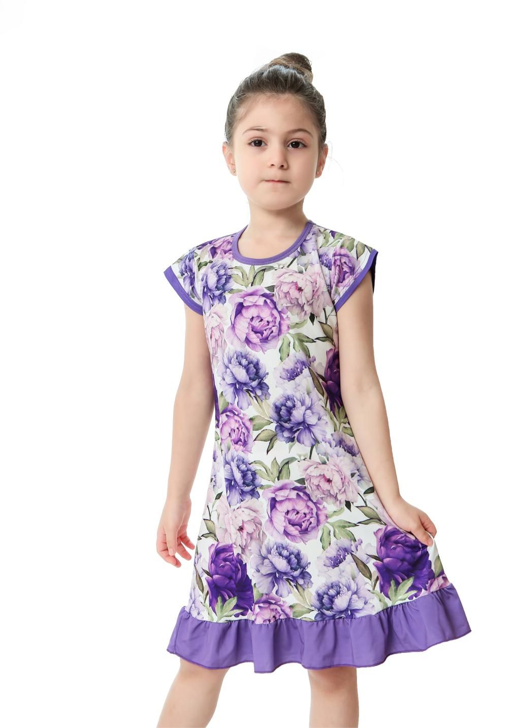 New Fashion Children Girls Nightgowns Lilac Flower Night Dress Soft  Printing Floral Night Dresses Kids Pajamas Boys Flannel Pajamas Toddler  Boys Christmas Pajamas From Babyclothes168, $20.75| DHgate.Com