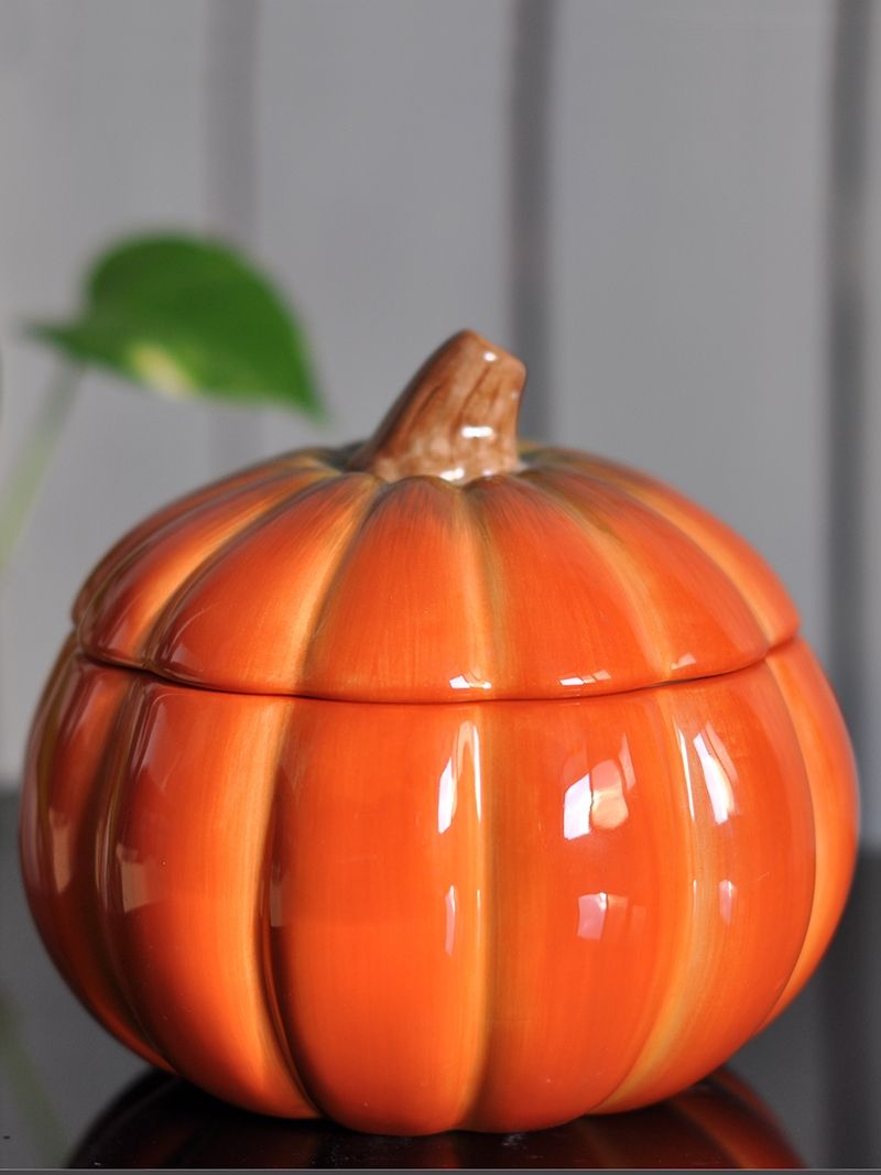 2020 Pumpkin Candy Jar With Lid Home Creative Home Kitchen Storage Jar