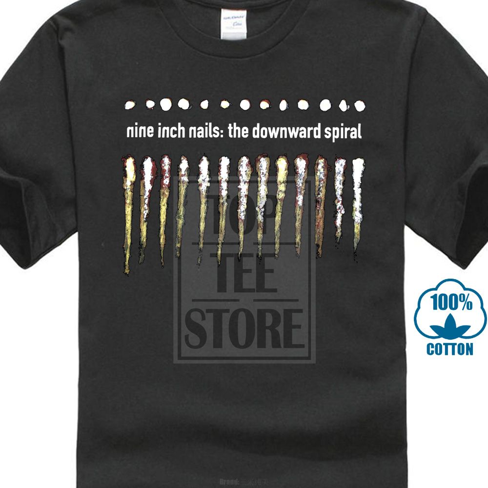 Vintage Nine Inch Nails Concert Tour T Shirt The Downward Spiral 1994 Reprint Hot New Summer Fashion T Shirts Top Tee Vintage Nine Inch Nails Concert Tour T Shirt The Downward Spiral 1994 Reprint Hot New Summer Fashion T Shirts Top Tee
