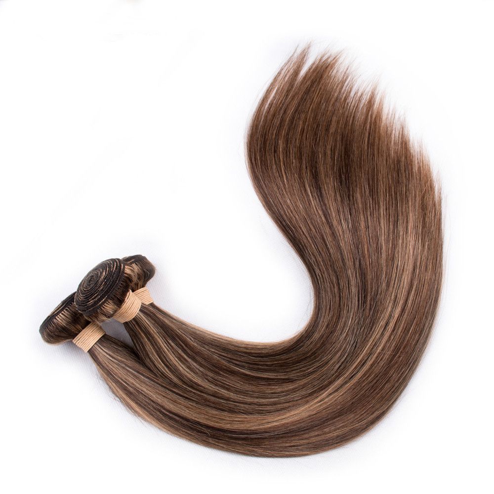 2020 4/27 Piano Mixed Color Straight Human Hair Bundles Brown