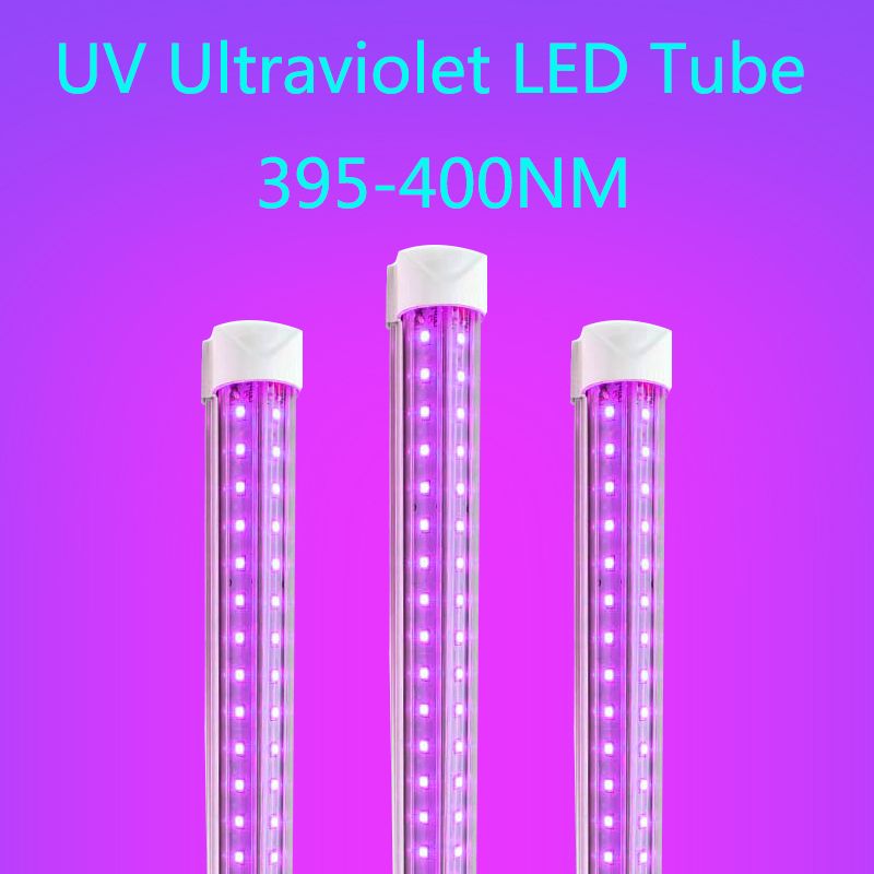 Integrated T8 UV Tube LED Black Light V Shape Blacklight Poster UV Art Bedroom Ultraviolet Light