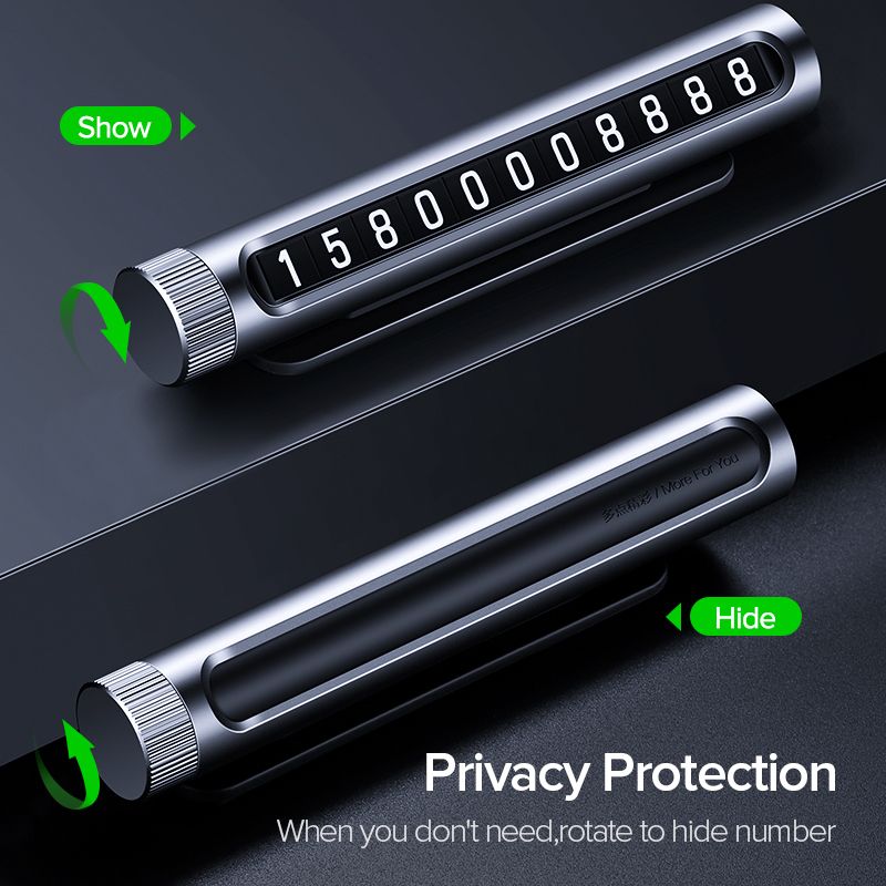 Card Car Temporary Parking Number Phone Plate Telephone Holder Luminous Sticker