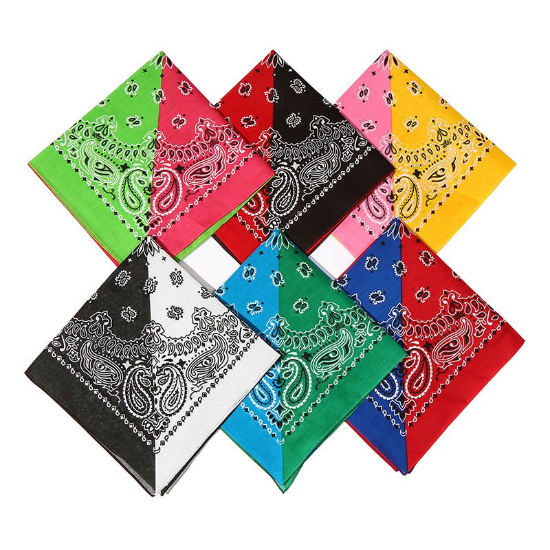 Unisex Cotton Square Bandanas Hip Hop Double Paisley Floral Print Headband Unisex Cotton Square Bandanas Hip Hop Double Paisley Floral Print Headband