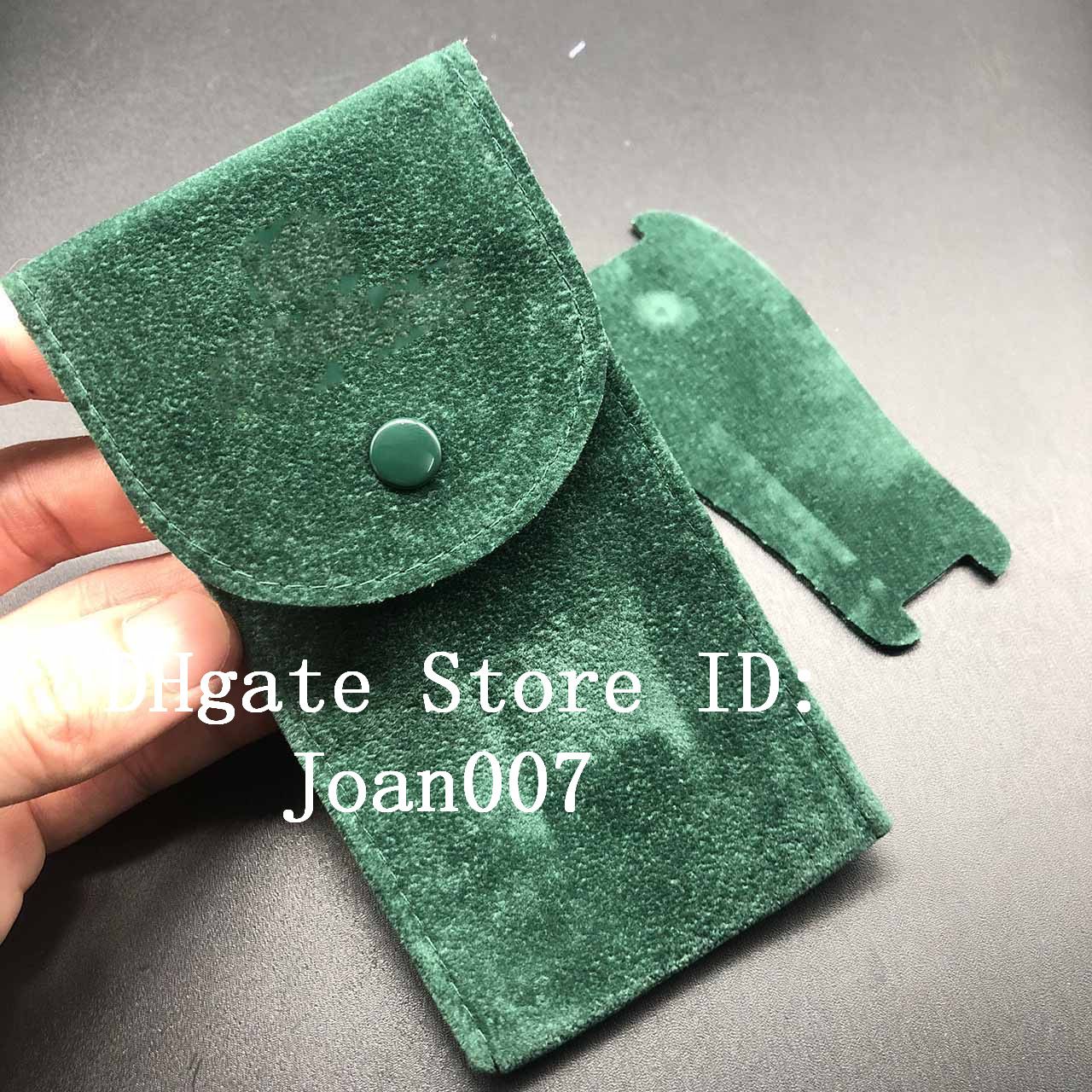 

smooth flannel green pouch watch protective case for rolex watches pocket gift gift green storage16, Black;blue